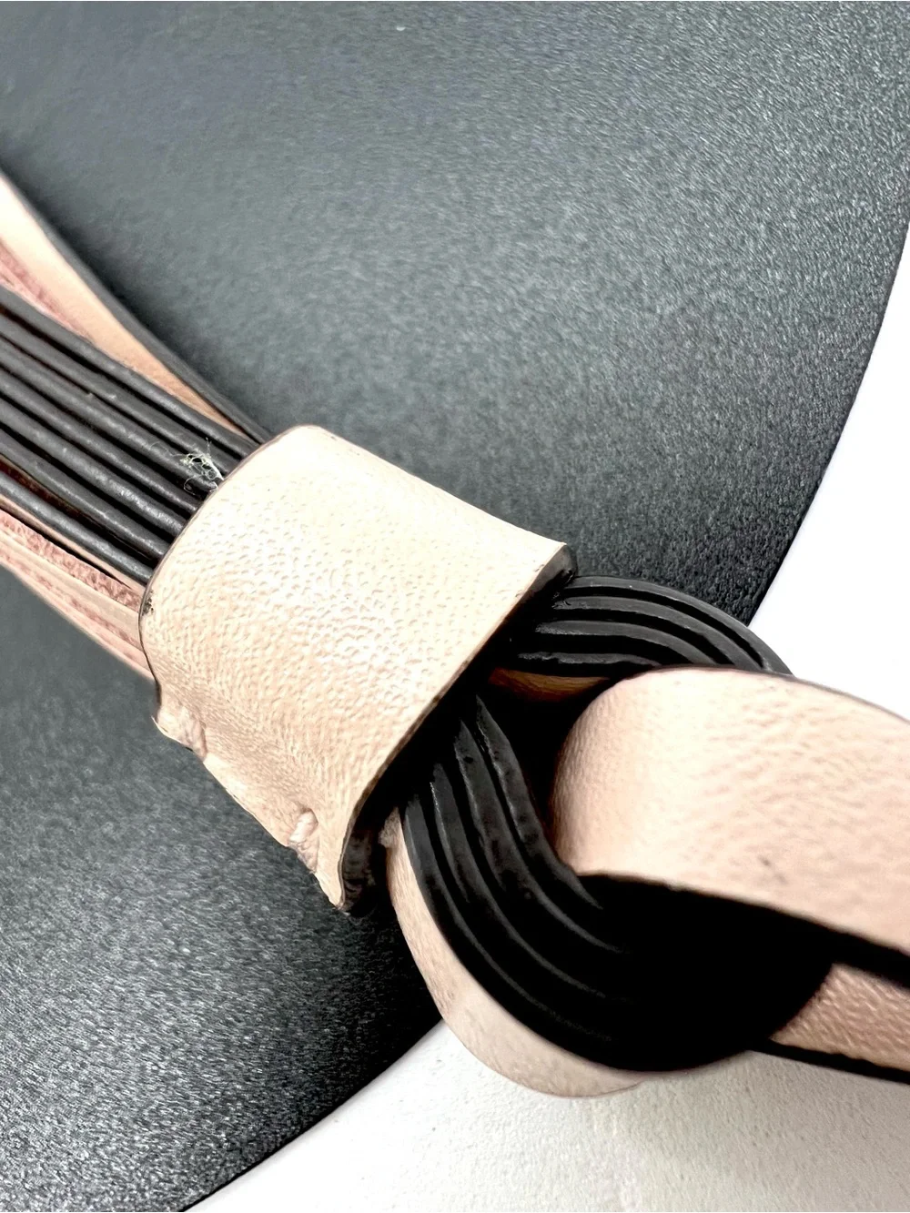 Michael Kors Blush Pink Leather Tassel Gold MK Logo Bag Charm Fob